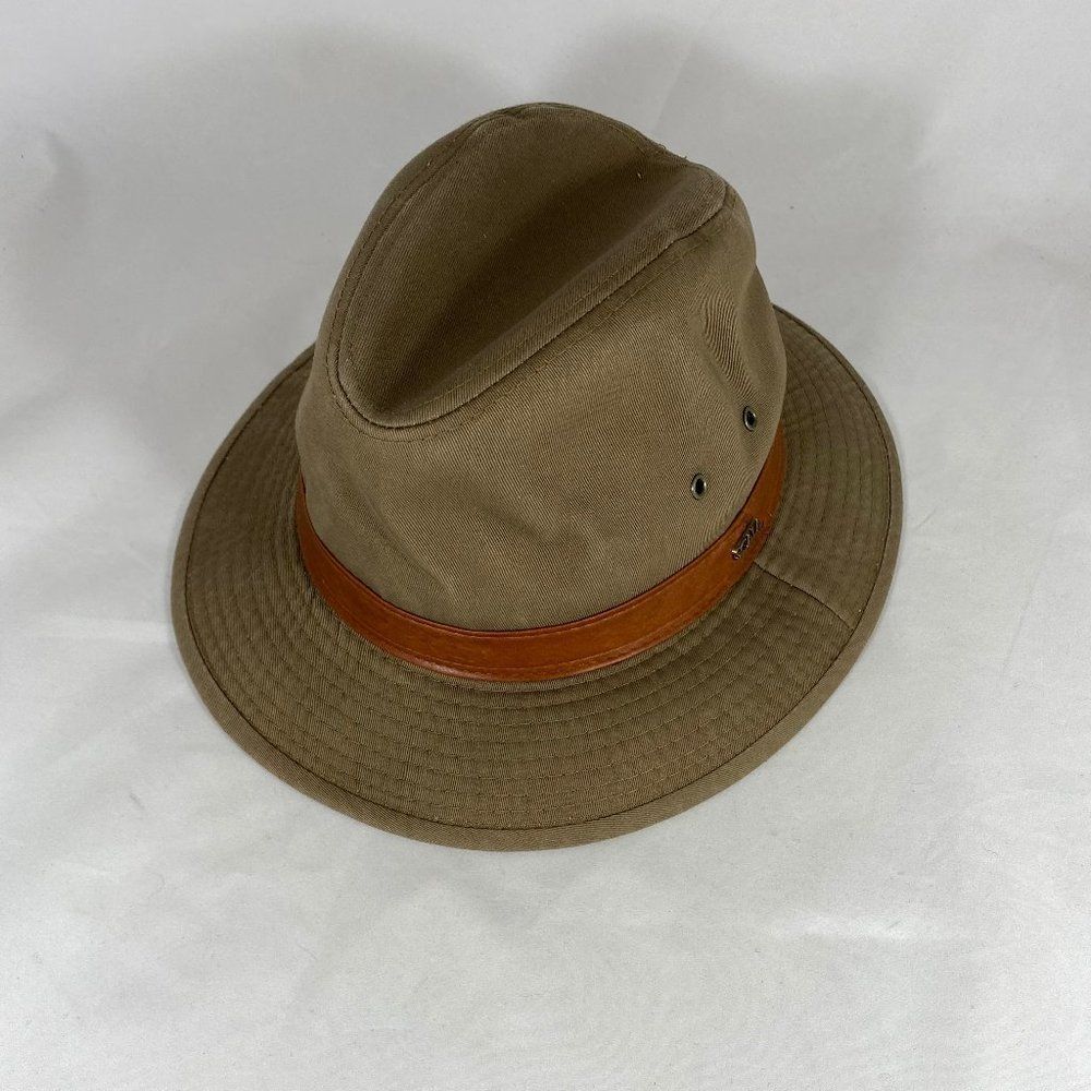 Scala Fedora Hat with Brown Leather Band NWOT